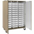 I.D. Systems 67'' Tall Pepperdust Mobile Storage Cabinet with 36 3 1/2'' Trays 80275F67027 538275F67027